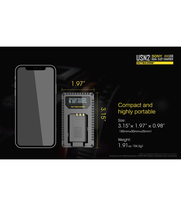 ΦΟΡΤΙΣΤΗΣ NITECORE USN2 για SONY