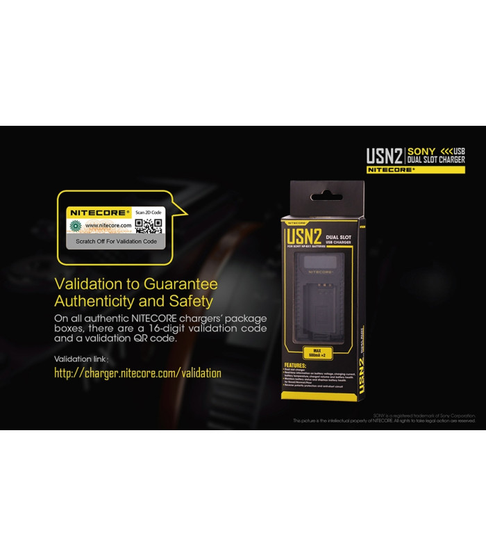 ΦΟΡΤΙΣΤΗΣ NITECORE USN2 για SONY