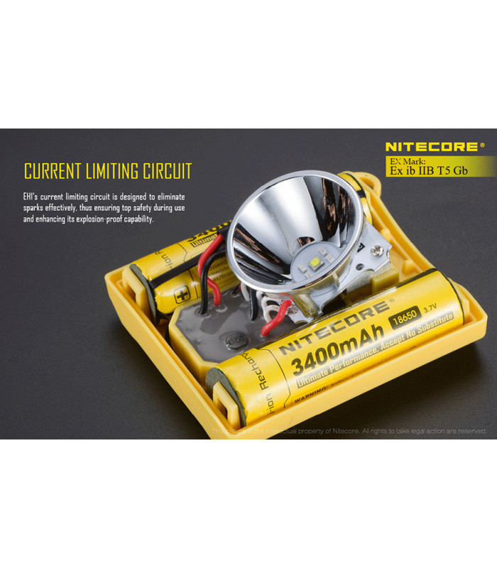 ΦΑΚΟΣ LED NITECORE EXPLOSION-PROOF EH1 / 6500, Κεφαλής Αντιεκρηκτικός
