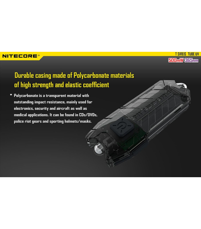 ΦΑΚΟΣ LED NITECORE TUBE, Μπρελόκ, Rechargable-UV