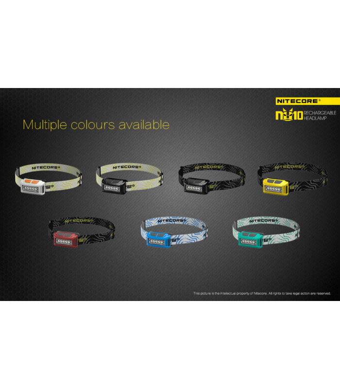 ΦΑΚΟΣ LED NITECORE HEADLAMP NU10, Black+Black Headband_