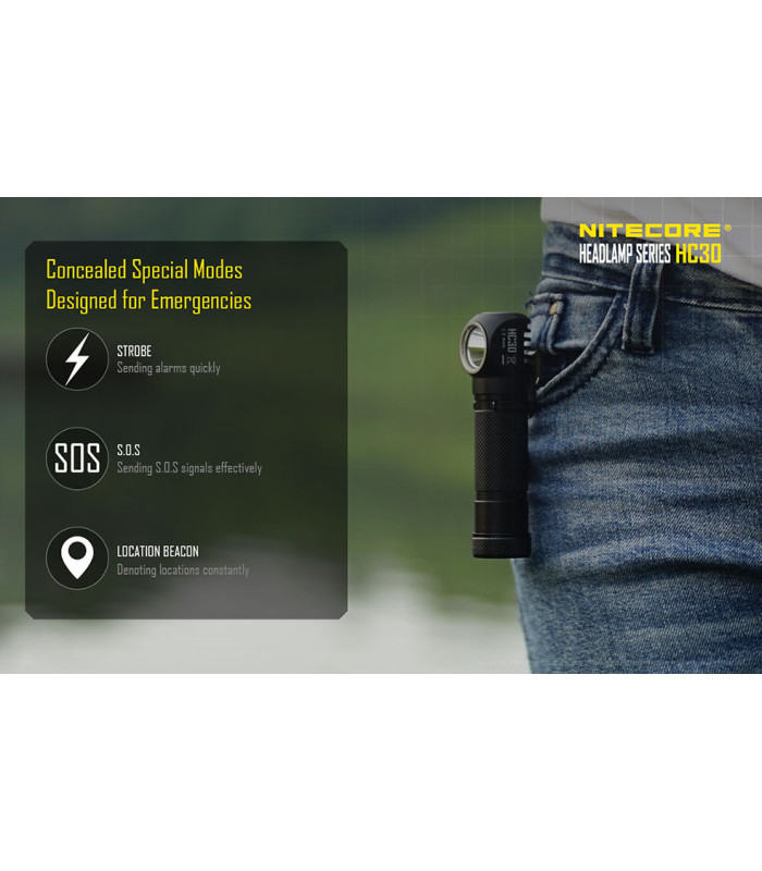 ΦΑΚΟΣ LED NITECORE HEADLAMP HC30, ΚΕΦΑΛΗΣ