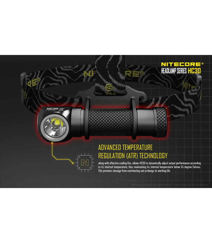 ΦΑΚΟΣ LED NITECORE HEADLAMP HC30, ΚΕΦΑΛΗΣ