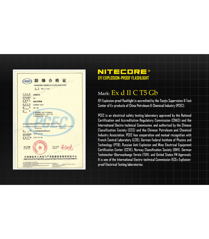 ΦΑΚΟΣ LED NITECORE EXPLOSION-PROOF EF1