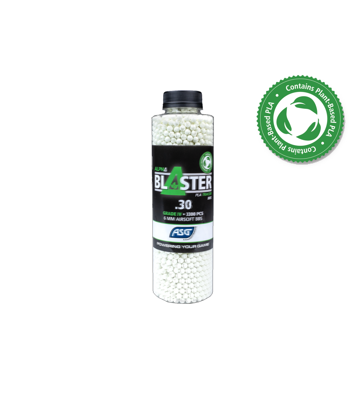 ΜΠΙΛΙΕΣ SOFT ASG Alpha Blaster Bio Tracer GRN, 0.30gr/3300bbs