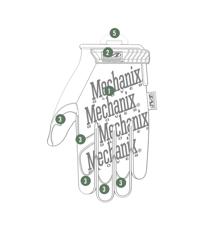ΓΑΝΤΙΑ MECHANIX, The Original, Wolf Grey, Size S