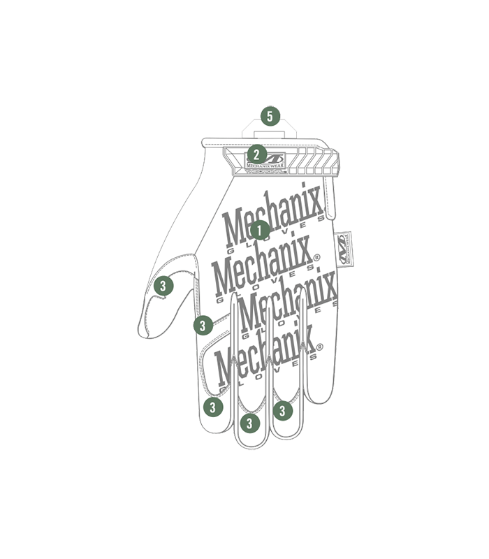 ΓΑΝΤΙΑ MECHANIX, The Original, Wolf Grey, Size M