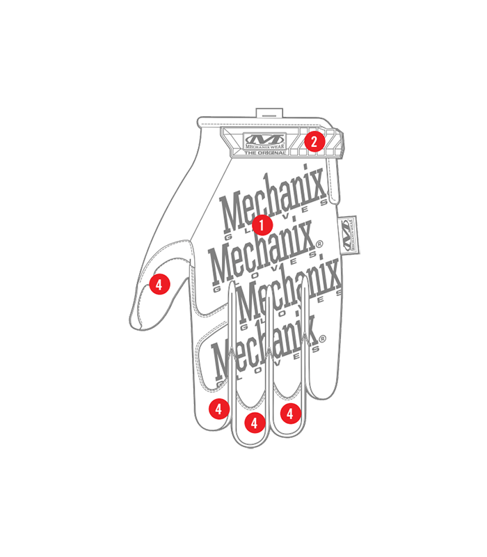 ΓΑΝΤΙΑ MECHANIX, The Original, Size XL