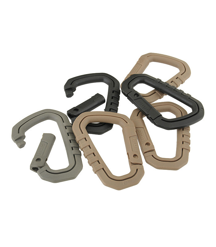 Κρίκοι Καραμπίνερ FMA Νάιλον Carabiner Set 3 Τεμαχίων Πολυμερικοί Ελαφριοί | Sabotage Oddal