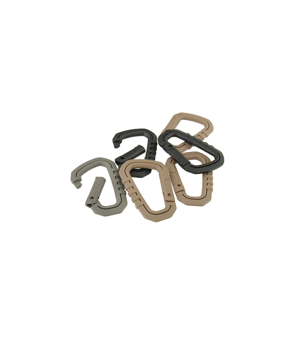 Κρίκοι Καραμπίνερ FMA Νάιλον Carabiner Set 3 Τεμαχίων Πολυμερικοί Ελαφριοί | Sabotage Oddal