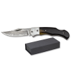 ΣΟΥΓΙΑΣ Albainox Damascus pocket knife. Bull horn, 7.7cm, 25166