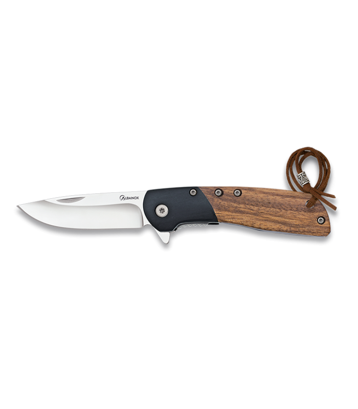 ΣΟΥΓΙΑΣ ALBAINOX, zebra wood pocket knife, 6.7cm, 25054