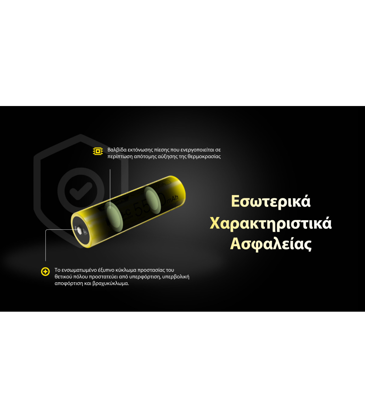 ΜΠΑΤΑΡΙΑ NITECORE 21700 / 5500mAh (τιμή τεμαχίου), NL2155HPR