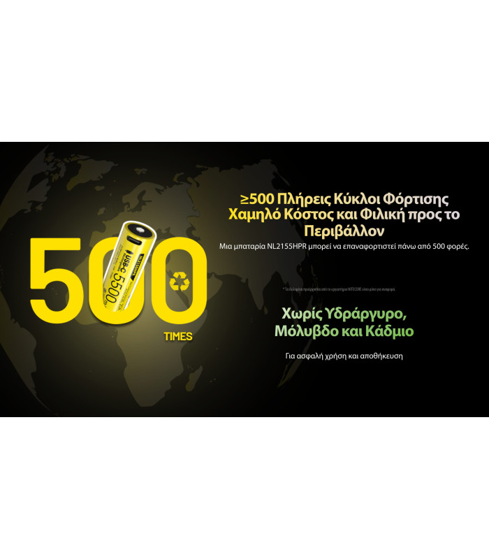 ΜΠΑΤΑΡΙΑ NITECORE 21700 / 5500mAh (τιμή τεμαχίου), NL2155HPR