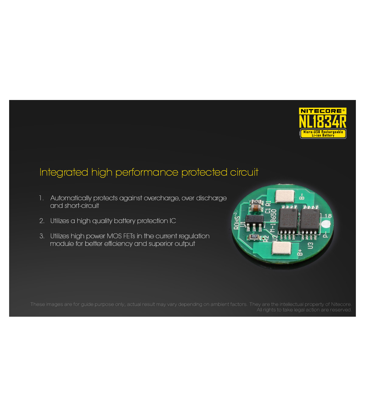 ΜΠΑΤΑΡΙΑ NITECORE 18650 / 3400mAh / USB-C (τιμή τεμαχίου)