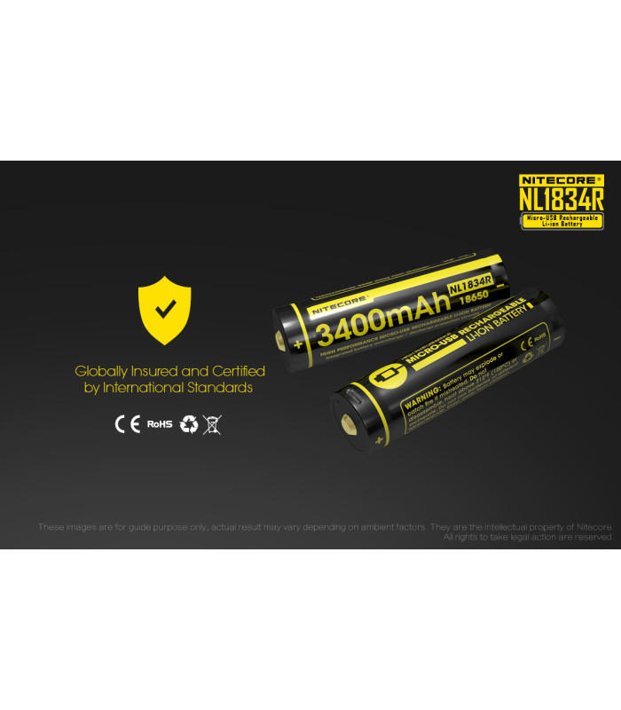 ΜΠΑΤΑΡΙΑ NITECORE 18650 / 3400mAh / USB-C (τιμή τεμαχίου)