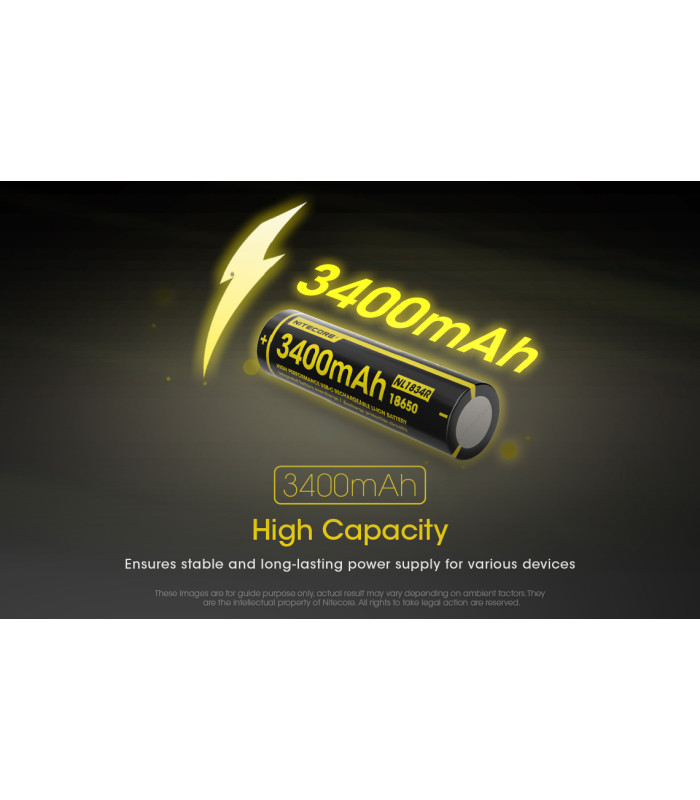 ΜΠΑΤΑΡΙΑ NITECORE 18650 / 3400mAh / USB-C (τιμή τεμαχίου)