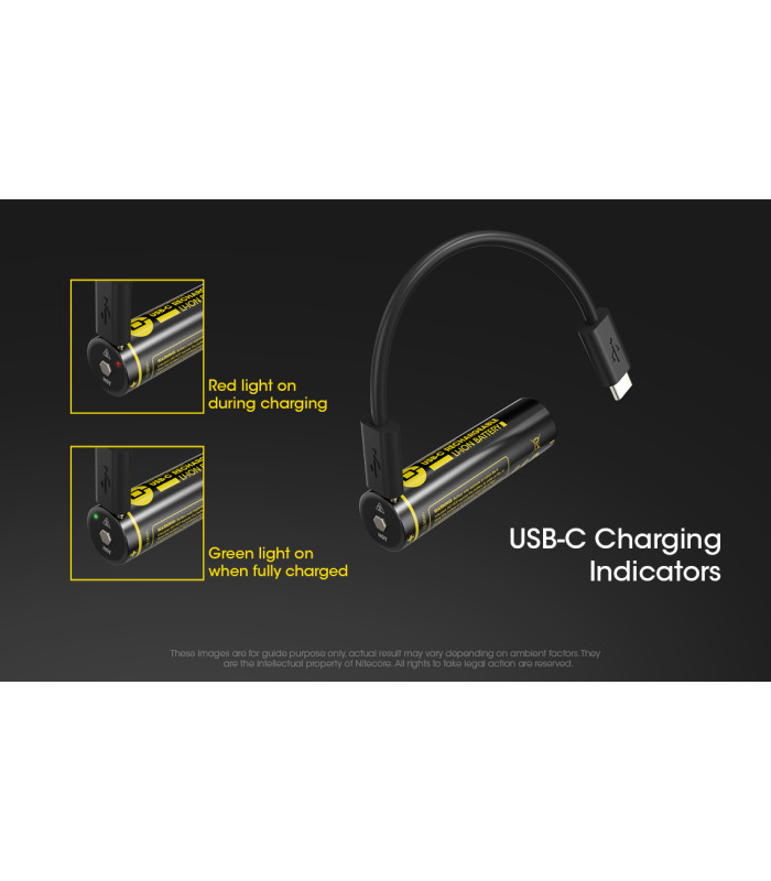 ΜΠΑΤΑΡΙΑ NITECORE 18650 / 3400mAh / USB-C (τιμή τεμαχίου)