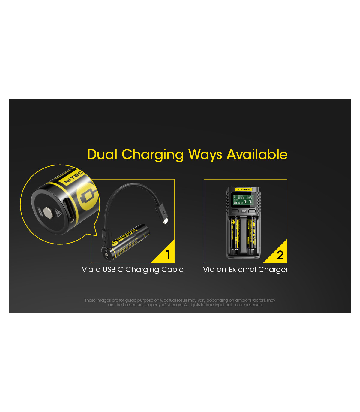 ΜΠΑΤΑΡΙΑ NITECORE 18650 / 3400mAh / USB-C (τιμή τεμαχίου)