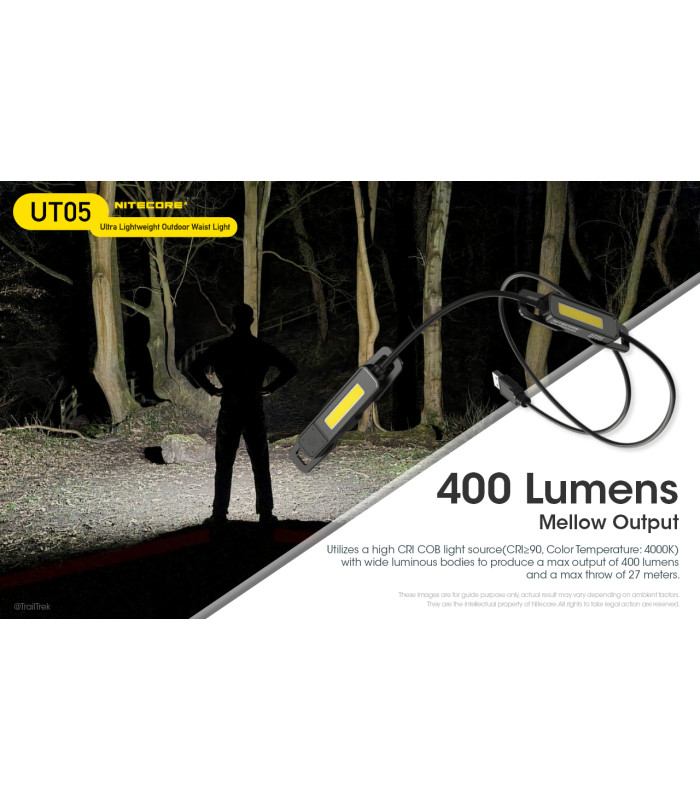ΦΑΚΟΣ LED NITECORE HEADLAMP UT05, 400 Lumens