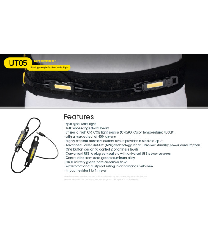 ΦΑΚΟΣ LED NITECORE HEADLAMP UT05, 400 Lumens