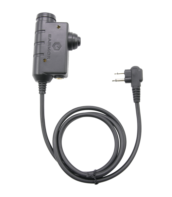 Διακόπτης PTT για Ωτοασπίδες EARMOR, Motorola διπλό βύσμα, Military