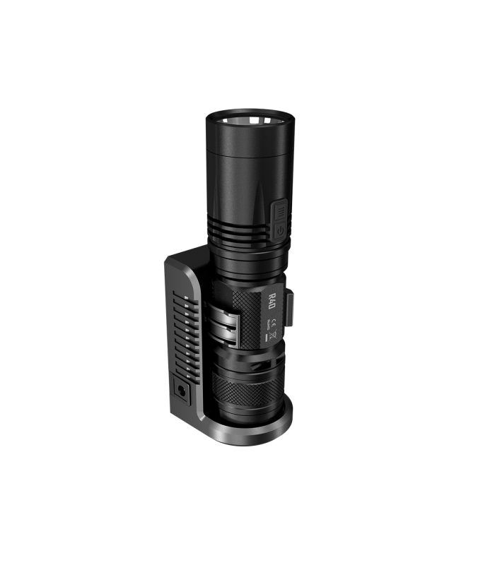 NITECORE R40 Rechargeable Flashlight 1000 Lumens – With Charging Dock | Sabotage Oddal