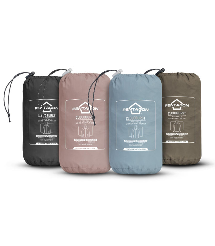 Pentagon Cloudburst Packable Womens Rain Jacket | Sabotage Oddal