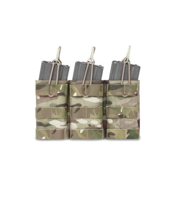 WARRIOR ASSAULT TRIPLE MOLLE OPEN 5.56 MM AMMO POUCH MULTICAM