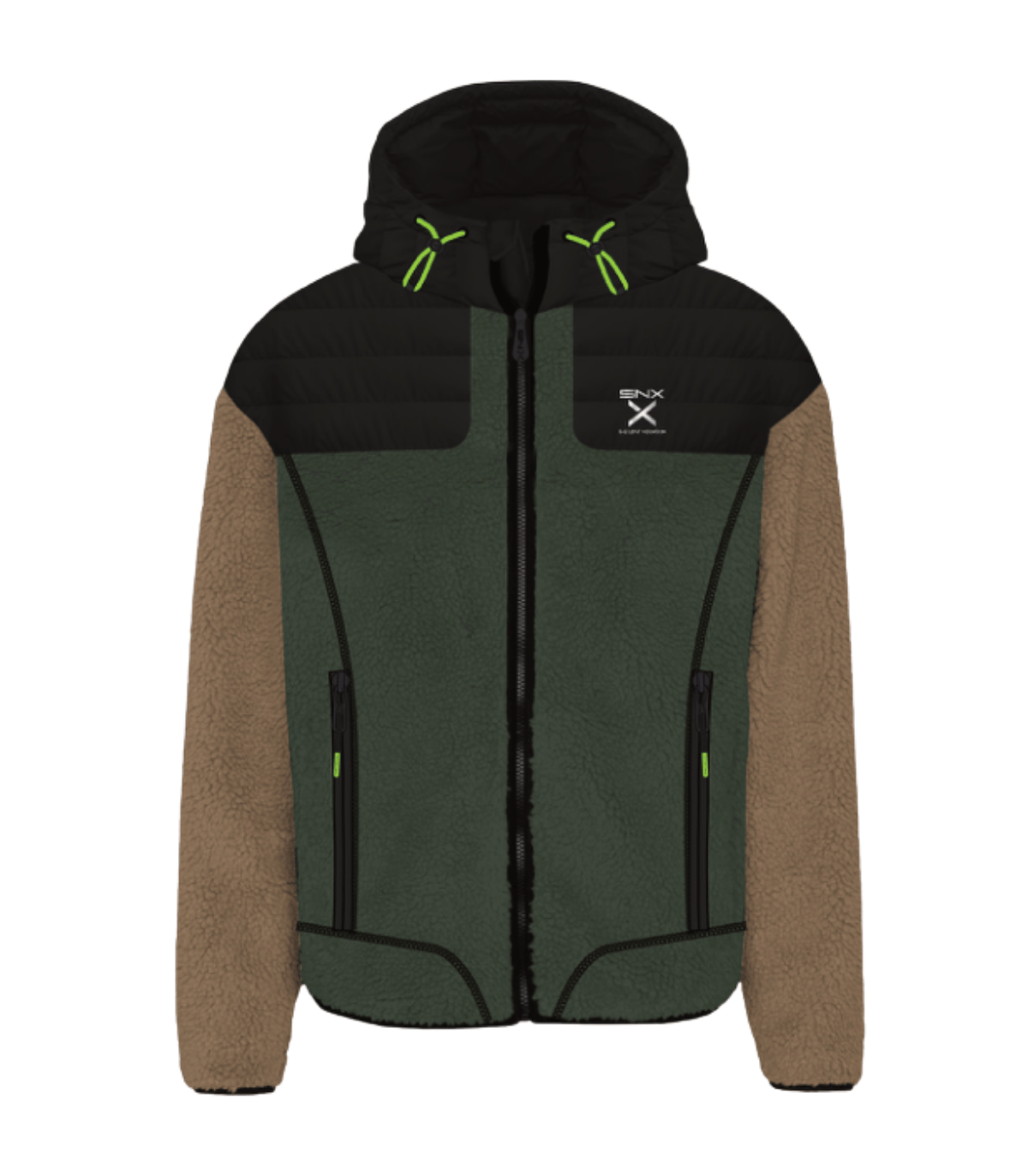 Ζακέτα Fleece SNX Performance Valley Polar Sherpa Hooded Jacket Με Κουκούλα Ανδρική | Sabotage Oddal