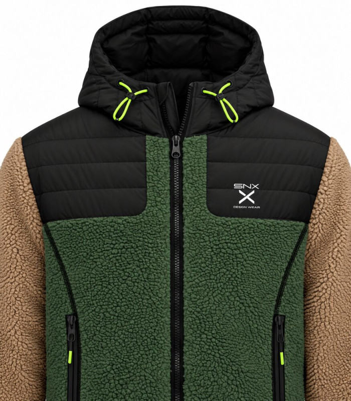 Ζακέτα Fleece SNX Performance Valley Polar Sherpa Hooded Jacket Με Κουκούλα Ανδρική | Sabotage Oddal