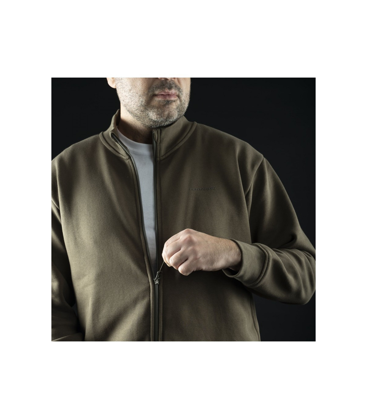 Μπλούζα Φούτερ Pentagon Highneck Sweater Με Ψηλό Γιακά Φερμουάρ Και Τσέπες | Sabotage Oddal