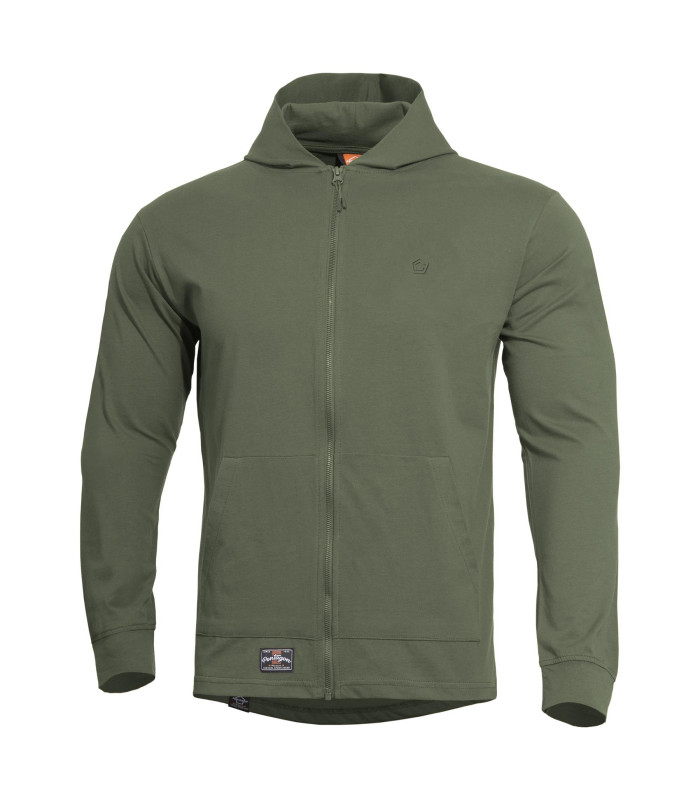 Μπλούζα Φούτερ Pentagon Agis Ring Spun Sweater Βαμβακερό Με Κουκούλα Φερμουάρ Και Τσέπες | Sabotage Oddal