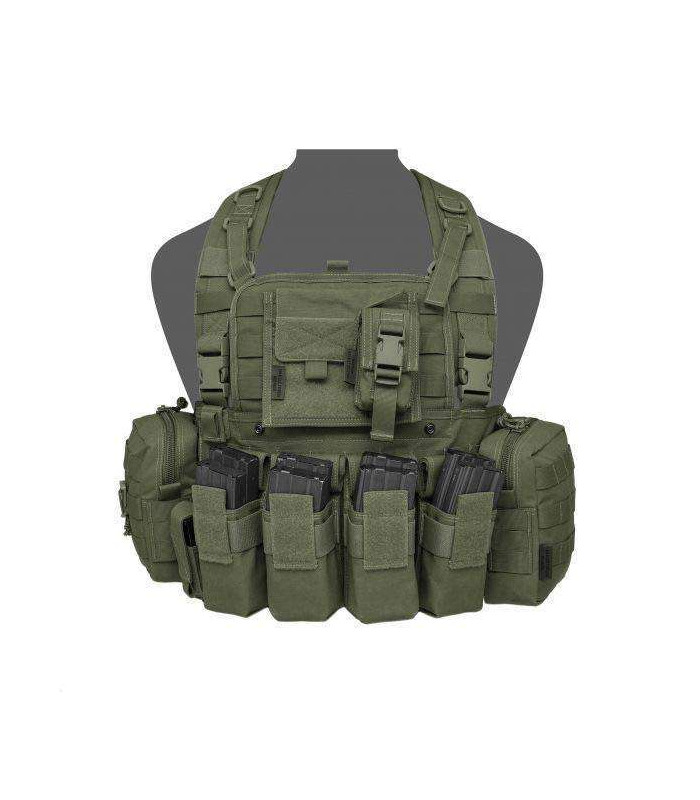 WARRIOR ASSAULT 901 ELITE OPS BRAVO M4 CHEST RIG OD GREEN