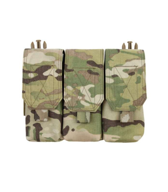 WARRIOR ASSAULT REMOVABLE TRIPLE COVERED M4 POUCH FOR RPC-LPC MULTICAM