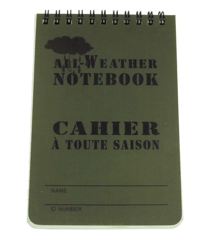 MFH WRITING WATERPROOF PAD 10 x 15 CM