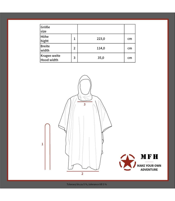 MFH Poncho Waterproof  | Sabotage Oddal