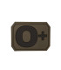 MILTEC 3D BLOOD TYPE PATCH O (+)