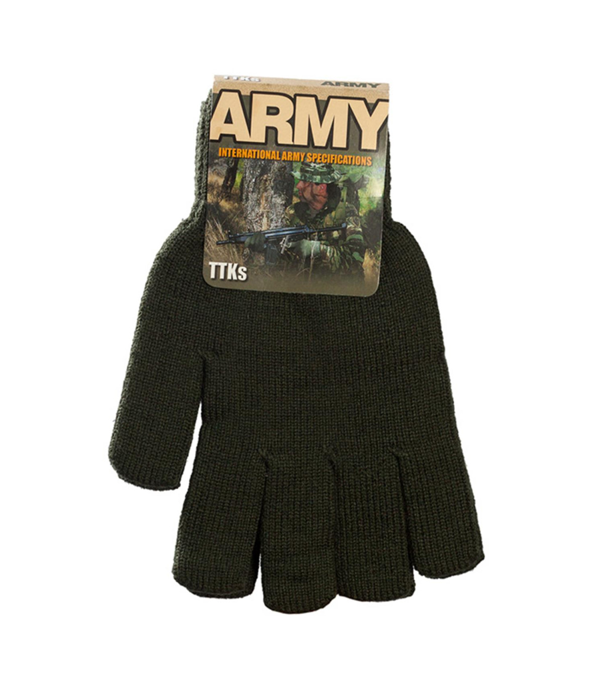 Γάντια πλεκτά στρατιωτικά (πετσετέ) Λαδί