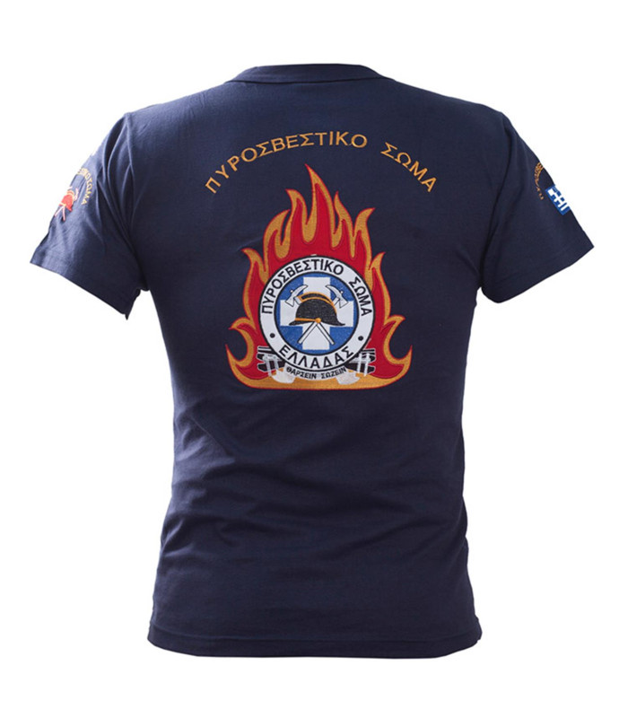 Survivors Firefighter Embroidered Cotton T-Shirt | Sabotage Oddal