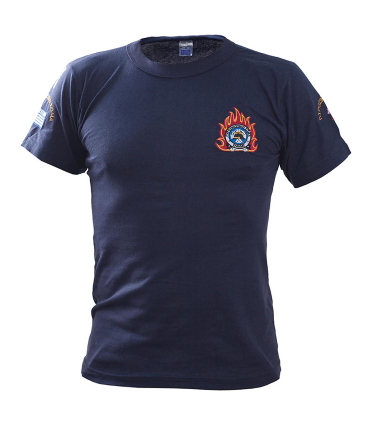 Μπλουζάκι μακό Πυροσβεστικής με κέντημα φλόγα