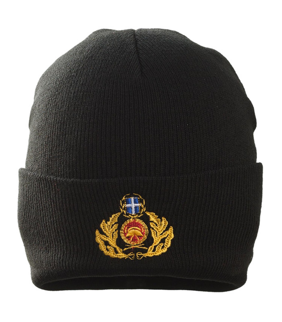 Σκούφος διπλός Μαύρος με κέντημα Πυροσβεστικής