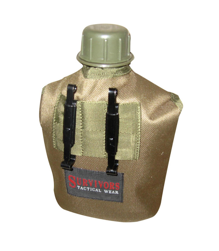 Παγούρι στρατιωτικό πλαστικό μονόχρωμο με κάλυμμα (Λαδί)