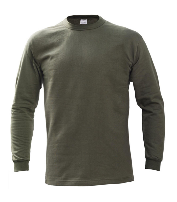 Μπλούζα Φούτερ Survivors Military Sweatshirt Cotton Plain Βαμβακερό Λαδί | Sabotage Oddal