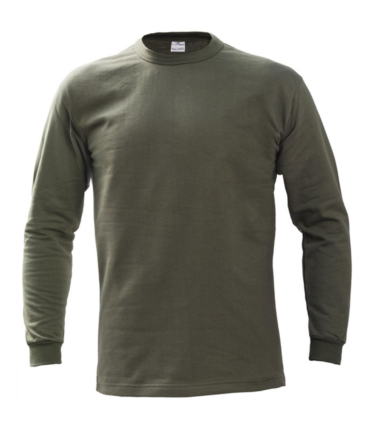 Survivors Military Sweatshirt Cotton Plain Plus Size Olive Green | Sabotage Oddal
