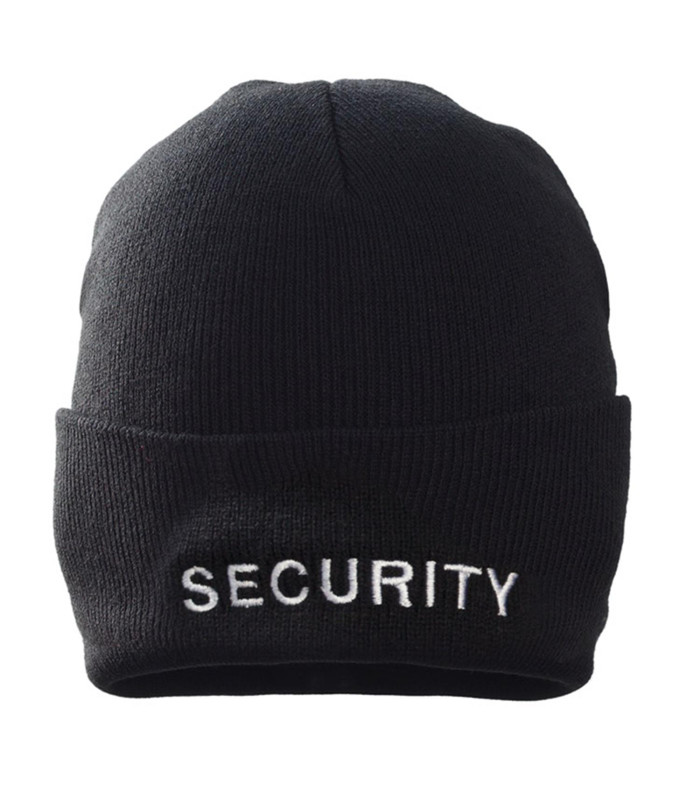 Σκούφος διπλός Μαύρος με κέντημα SECURITY