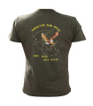 SURVIVORS T-SHIRT DEATH FROM ABOVE EMBROIDERED EAGLE MAP