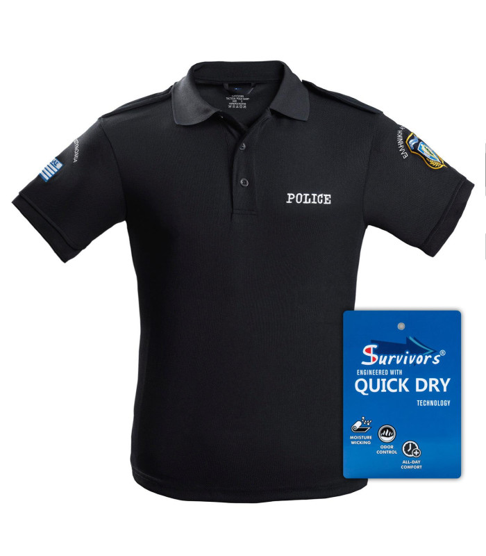 Survivors T-Shirt Polo Antisweat Embroidered Police | Sabotage Oddal