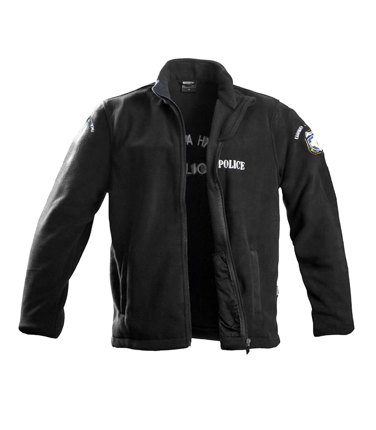 Ζακετα fleece Survivors με κέντημα Αστυνομίας (Μαύρο)