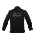 Ζακετα fleece Survivors με κέντημα Αστυνομίας (Μαύρο)